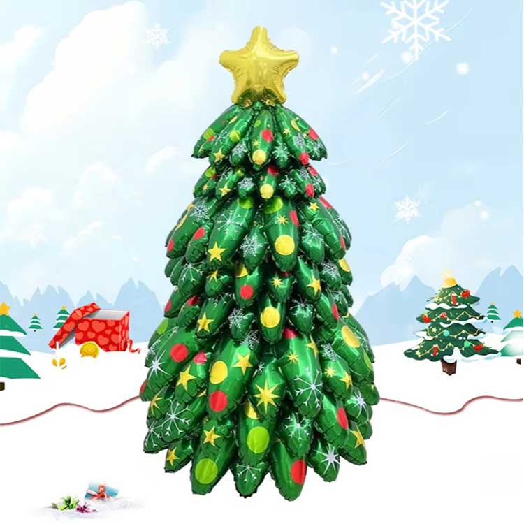 Різдвяна ялинка стояча повітряна куля з фольги