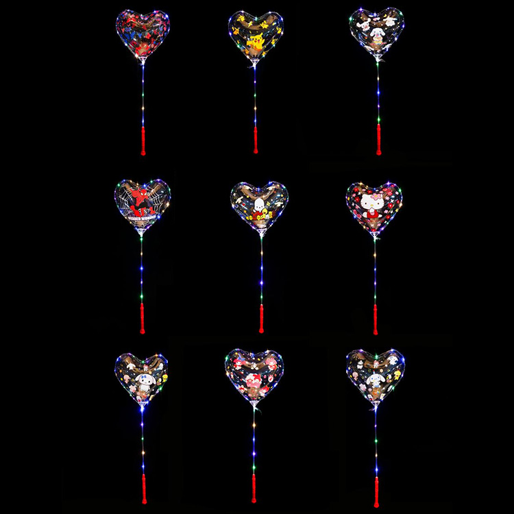 Повітряні кулі Бобо з принтом у формі серця