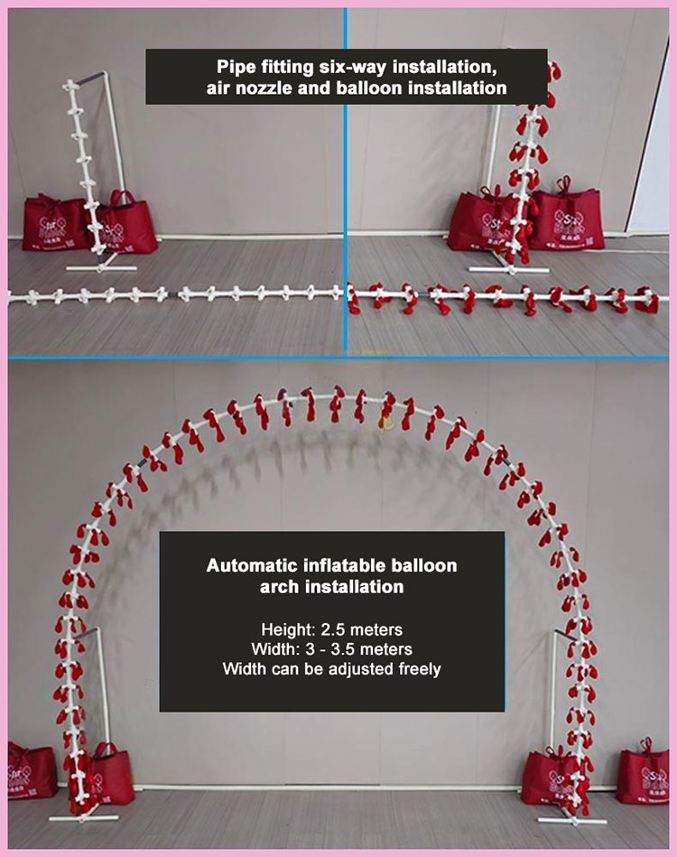 Self inflating balloon arch Self inflating balloon arch