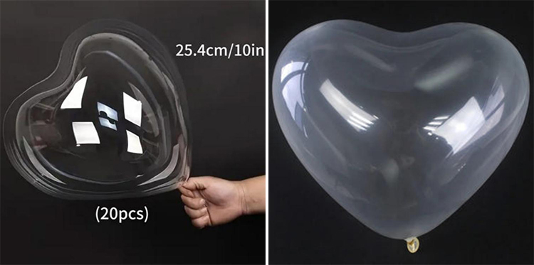 transparent heart latex balloons price