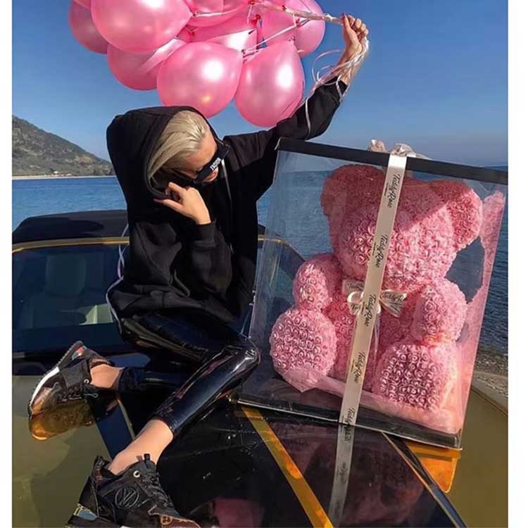 Плюшевий Ведмедик Квітка Троянда