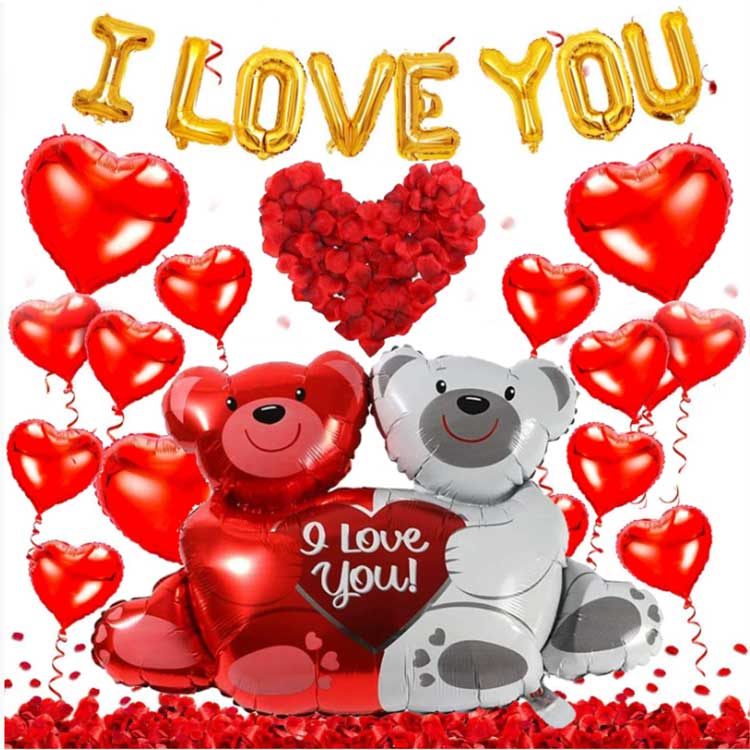 Фольговані повітряні кульки до Дня Святого Валентина
